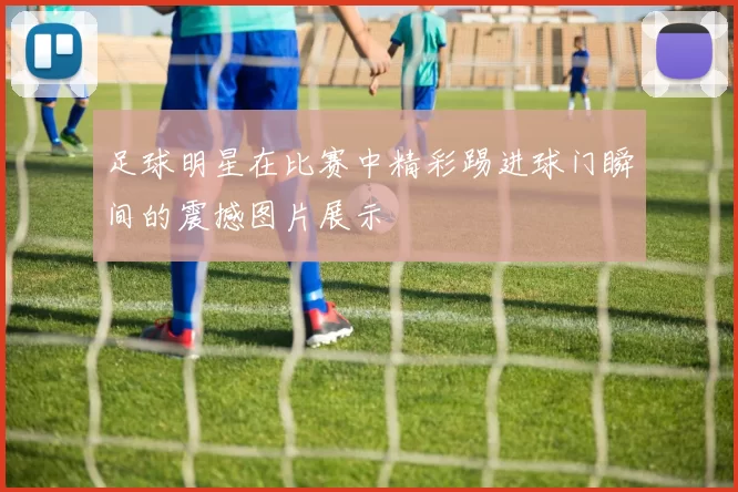 足球明星在比赛中精彩踢进球门瞬间的震撼图片展示